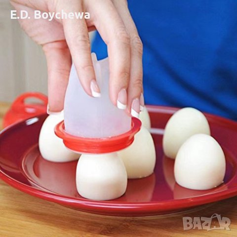 Силиконови формички за варене на яйца без черупка - 6 бр., снимка 3 - Съдове за готвене - 43073979