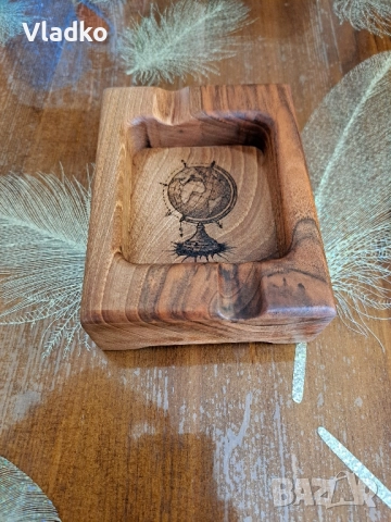 Дървен пепелник за пури , снимка 6 - Други стоки за дома - 52510906