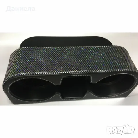 Кожен органайзер с камъни – поставка за чаши и телефон за кола, снимка 3 - Аксесоари и консумативи - 49328681