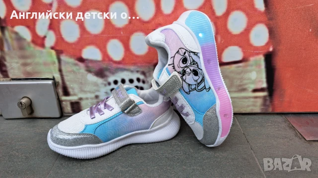 Английски светещи детски оригинални маратонки Stitch 