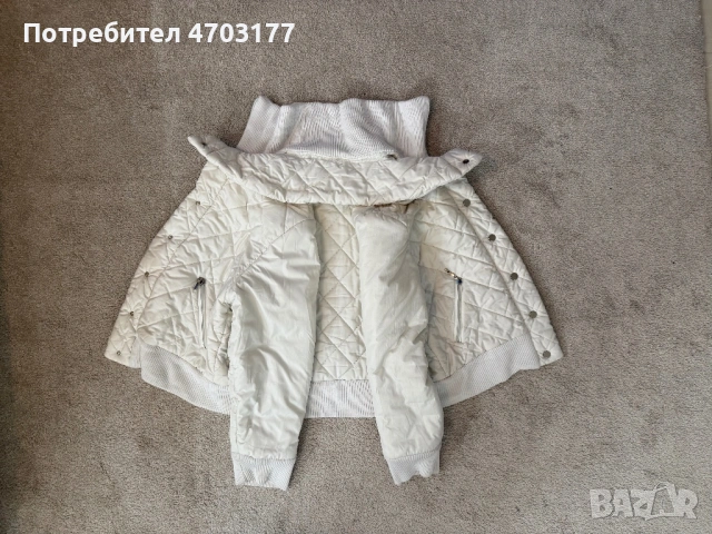 Зимно късо яке с две яки и комбинирано закопчаване, снимка 5 - Якета - 53034581