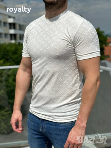 Louis Vuitton Мъжки Тениски Различни Цветове Пресован Памук , снимка 2 - Тениски - 52561755