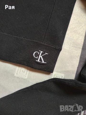 CALVIN KLEIN JEANS Блуза с лиосел с голо рамо, снимка 3 - Блузи с дълъг ръкав и пуловери - 50742175