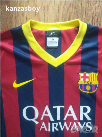 Nike Barcelona Mens SS Home Shirt - страхотна футболна тениска КАТО НОВА, снимка 2 - Тениски - 32635620