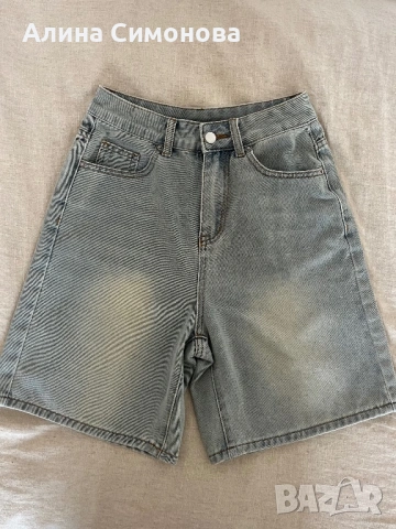 Тренди дънкови шорти-бермуди S, снимка 3 - Къси панталони и бермуди - 53598179