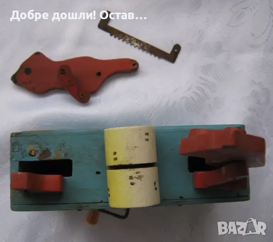 Стари механични играчки, с мечета и трион, зайци, заек дървена, играчки, антика, снимка 15 - Антикварни и старинни предмети - 48654359