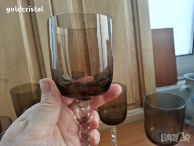 Стъклени чаши цветно стъкло , снимка 4 - Антикварни и старинни предмети - 37624732