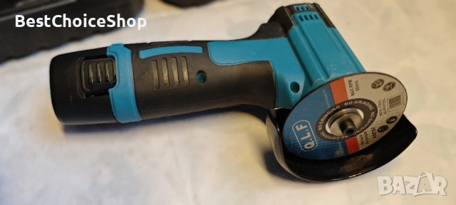 Мини ъглошлайф с 2 x 4500mAh батерии, зарядно и 7 диска за рязане – 75 мм, снимка 3 - Ъглошлайфи - 53507449