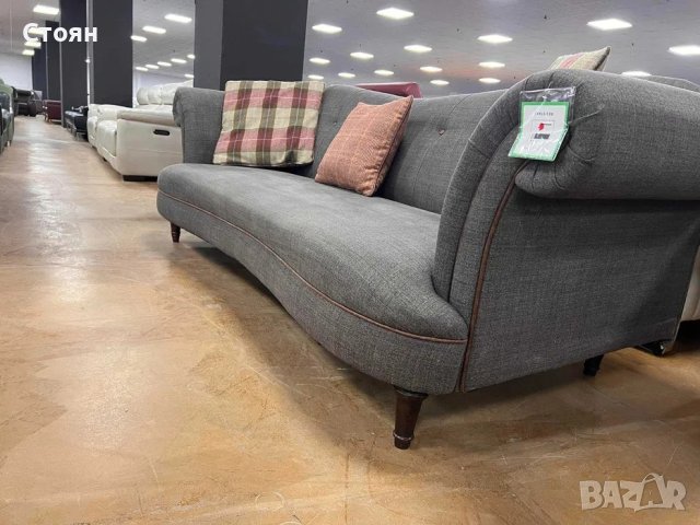 ПРОМОЦИЯ!!! Кафяво-зелен диван от плат четворка с възглавнички, снимка 2 - Дивани и мека мебел - 40780990