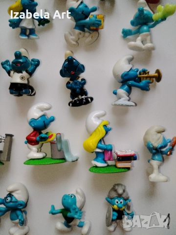 45бр фигури Kinder СМЪРФОВЕ/стари Киндер играчки от шоколадови яйца, снимка 5 - Колекции - 52021996