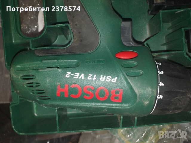 Бормашина-винтоверт Bosch PSR 12 VE-2, снимка 3 - Винтоверти - 27024473
