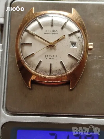 Часовник DESIRA AUTOMATIC 25 RUBÍS -14 к 585 Златна Каса Работещ , снимка 16 - Мъжки - 47295159