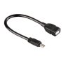 OTG кабел HAMA, mini USB B м - USB A ж, 3 звезди, HAMA-39626