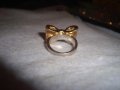 КРАСИВ ПОЗЛАТЕН КРИСТАЛЕН ФЕШЪН АРТ ПРЪСТЕН - ПАПИЙОНКА ПАНДЕЛКА 18804, снимка 9
