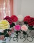 Големи рози на стойка/стебло за декорация или подарък, снимка 1 - Подаръци за сватба - 43953944