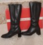 Черни дамски ботуши високи 38 номер естествена кожа, снимка 7