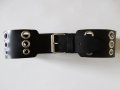 НОВ! Biker Leather Belt Made in Italy Дамски Колан Естествена Кожа Размер М (85см) , снимка 5