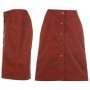 Ежедневен  стил с джинсова пола с предно закопчаване в червено ,внос от Англия