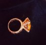 Just Cavalli-оригинален нов,18к.позлатен пръстен със естествен цитрин, снимка 14