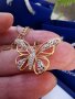 Оригинално Колие пеперуда Уникален блясък Swarovski, снимка 1 - Колиета, медальони, синджири - 34827451