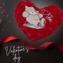 Подаръчна Свети Валентин музикална плюшена възглавничка Сърце , снимка 1