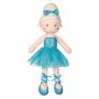 Кукла от плат, Балерина със синя рокля, 50см, снимка 1 - Кукли - 43729266