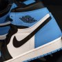 Nike Air Jordan 1 High UNC Blue Toe Нови Оригинални Мъжки Обувки Кецове Маратонки Размер 43 Номер, снимка 3