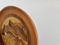 Дървено пано дърворезба декоративна чиния за стена, снимка 6