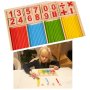 Образователен математически дървен комплект/ пръчици за броене, снимка 1 - Образователни игри - 43900587