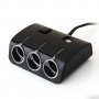  РАЗКЛОНИТЕЛ ЗА ЗАПАЛКА 3-ГНЕЗДА +USB СВЕТЕЩ, снимка 2