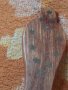 Лъжица стара дървена с Бронзови флорални орнаменти - набивки голяма сувенир 41519, снимка 7