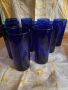 Винтидж кобалтово синьо стъкло чаши, снимка 2