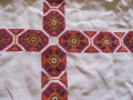 Каре, покривка, ръчна бродерия, шопски мотиви 105х100см., снимка 6