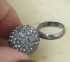 Три различни броя / Сребърен пръстен топка с кристали "Swarovski" / проба 925 и Житен клас , снимка 7