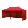 Червена Сгъваема градинска шатра 3×6м – голямо покритие, стабилна конструкция и водоустойчив плат, снимка 6