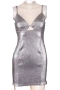 Дамска рокля в блестящо сребристо H&M , снимка 3