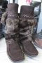 АПРЕСКИ, топли кафяви боти, апрески, кубинки, ботуши, 38,естествена кожа - велур + топла подплата, снимка 5