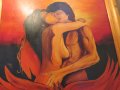 картина, еротика Мъжът и жената в огъня на любовта закриляни от огнения феникс - 18+, снимка 8