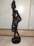 Уникална стара африканска бронзова статуетка фигура пластика, снимка 3