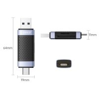 Orico четец за карти Card Reader USB Type C/A Black - CD2D-AC2-BK, снимка 2 - USB Flash памети - 43062354