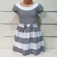 Нова детска моряшка рокличка с панделка от 1 годинка до 6 годинки, снимка 5 - Детски рокли и поли - 29038991