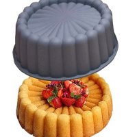 кръг Charlotte бишкоти странично силиконова форма молд направа на десерти сладкиши кекс торта тава, снимка 1 - Форми - 28960908