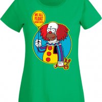 Дамска тениска The Simpsons Krusty The Clown Pennywise 02,Halloween,Хелоуин,Празник,Забавление,, снимка 7 - Тениски - 38154282