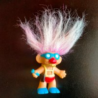 Играчка Кукла Трол Troll 7 см + коса, снимка 1 - Колекции - 40691107