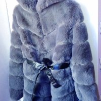 Палто с естествен косъм от чинчила, снимка 5 - Палта, манта - 43780571