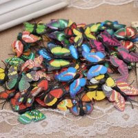 12 микс малки цветни едноцветни пеперуди pvc за украса декорация, снимка 4 - Други - 33551041