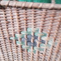 Старинна плетена кошница за интериор, снимка 3 - Антикварни и старинни предмети - 37307854