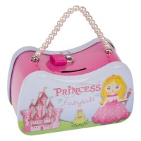Детска метална касичка , Принцеса с перли, снимка 1 - Други - 43199743