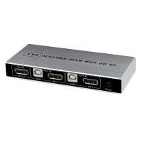 DisplayPort KVM 2x1,USB превключвател 4K 60Hz Dual Port 1 Out KVM, Switcher кутия, снимка 1 - Захранвания и кутии - 43178114