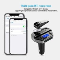 FM трансмитер V6, с handsfree слушалка, Bluetooth, USB, снимка 2 - Друга електроника - 43127819